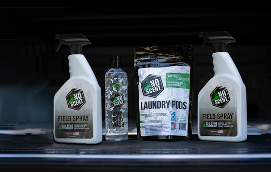 “No Scent Bundle:  Laundry Pods, Hair & Body Wash, two 24oz Bottles of Field Spray