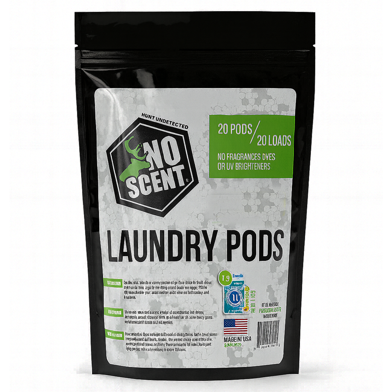No Scent Laundry Pods (20 pods) NEW Improved GOLD Formula