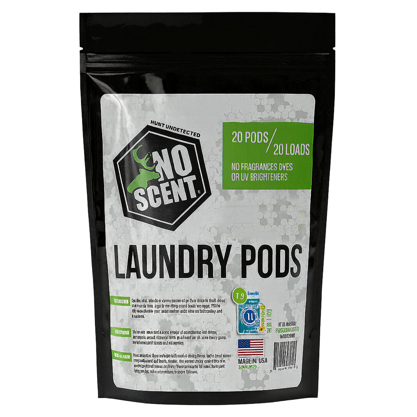 No Scent Laundry Pods (20 pods) NEW Improved GOLD Formula